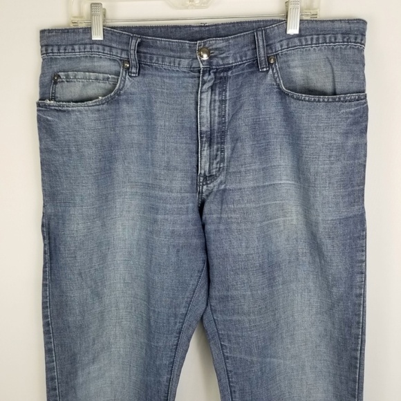 ZZEGNA- Ermenegildo Zegna- Mens 37.5” x 29” Straight Blue Denim Jeans - Picture 3 of 12